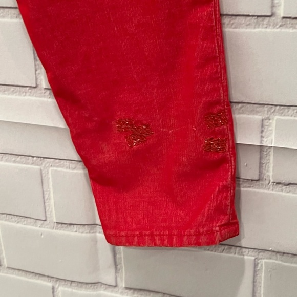 True Religion Red Super Stretch Orange coral Skinny Jeans - Size 26 - Picture 6 of 11